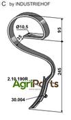 Elastic gare tine with share - AgriParts