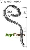 Front gare tine - AgriParts