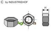 Hexagon nut - M22x2 - 8.8 - AgriParts image