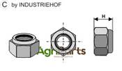 Self-locking hexagon nut - M12x1,25 - 8.8 - AgriParts image