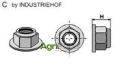 Self-locking collar nut - Polystop - M12x1,75 - 8.8 - AgriParts