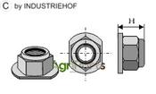 Self-locking collar nut - Polystop M16x1,5 - 10.9 - AgriParts