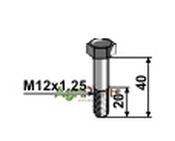 Hexagon bolt with metric fine thread - M12x1,25x40 - 12.9 - AgriParts image