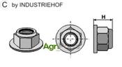Self-locking collar nut - Polystop - M14x1,5 - 10.9 - AgriParts