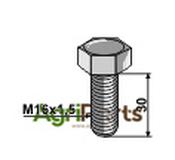 Hexagon bolt with metric fine thread - M16x1,5X30 - 10.9 - AgriParts image
