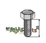 Hexagon bolt with metric fine thread - M16x1,5x35 - 10.9 - AgriParts image