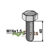 Hexagon bolt with metric fine thread - M16x1,5X40 - 10.9 - AgriParts image