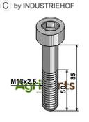 Hexagon socket bolt - M18x2,5 - 10.9 - AgriParts image