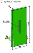Greenflex plastic scraper for packer rolls - AgriParts
