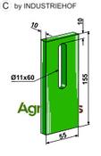 Greenflex plastic scraper for packer rolls - AgriParts