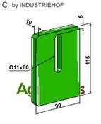 Greenflex plastic scraper for packer rolls - AgriParts