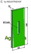 Greenflex plastic scraper for packer rolls - AgriParts