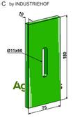 Greenflex plastic scraper for packer rolls - AgriParts image