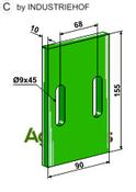 Greenflex plastic scraper for packer rolls - AgriParts