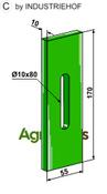 Greenflex plastic scraper for packer rolls - AgriParts