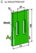 Greenflex plastic scraper for packer rolls - AgriParts