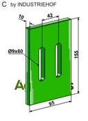 Greenflex plastic scraper for packer rolls - AgriParts