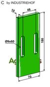 Greenflex plastic scraper for packer rolls - AgriParts