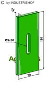 Greenflex plastic scraper for packer rolls - AgriParts