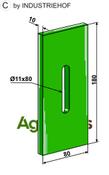 Greenflex plastic scraper for packer rolls - AgriParts