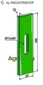 Greenflex plastic scraper for packer rolls - AgriParts