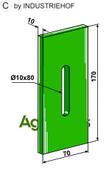 Greenflex plastic scraper for packer rolls - AgriParts