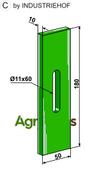 Greenflex plastic scraper for packer rolls - AgriParts