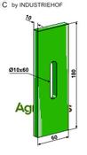 Greenflex plastic scraper for packer rolls - AgriParts