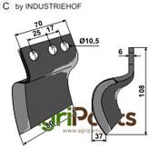 Trencher blade - left - AgriParts