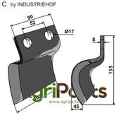 Trencher blade - left - AgriParts