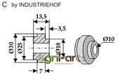 Bush for straw chopper flail blade - AgriParts