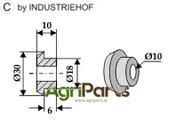 Bush for straw chopper flail blade - AgriParts