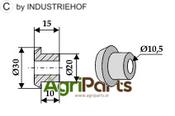 Bush for straw chopper flail blade - AgriParts