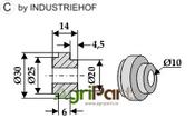 Bush for straw chopper flail blade - AgriParts