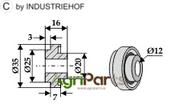 Bush for straw chopper flail blade - AgriParts