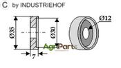 Bush for straw chopper flail blade - AgriParts