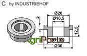 Bush for straw chopper flail blade - AgriParts