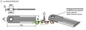 Straw chopper flail blade - AgriParts