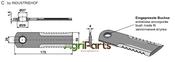 Straw chopper flail blade - AgriParts