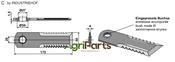Straw chopper flail blade - AgriParts