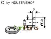 Washer Ø30x3xØ19 - AgriParts image
