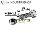 Hexagon bolt M10x1,5x35 with self-locking nut - AgriParts image