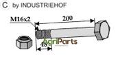 Hexagon Bolt M16x2x200 with self-locking nut - AgriParts image