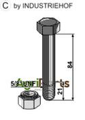 Bolt with self-locking nut - 5/8''UNF - AgriParts image