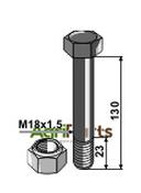 Hexagon Bolt M18x1,5x130 with self-locking nut - AgriParts image