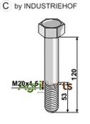 Bolt M20x1,5 - AgriParts image