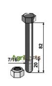 Bolt with self-locking nut - 7/16''UNF - AgriParts image
