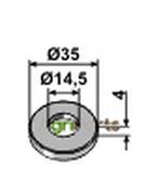 Washer Ø35x4xØ14,5 - AgriParts image