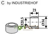 Washer Ø34x21xØ20,5 - AgriParts image