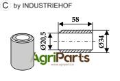 Bush 58xØ20,5xØ34 - AgriParts